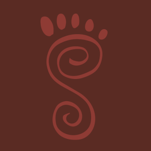 Logo of foot made of spirals